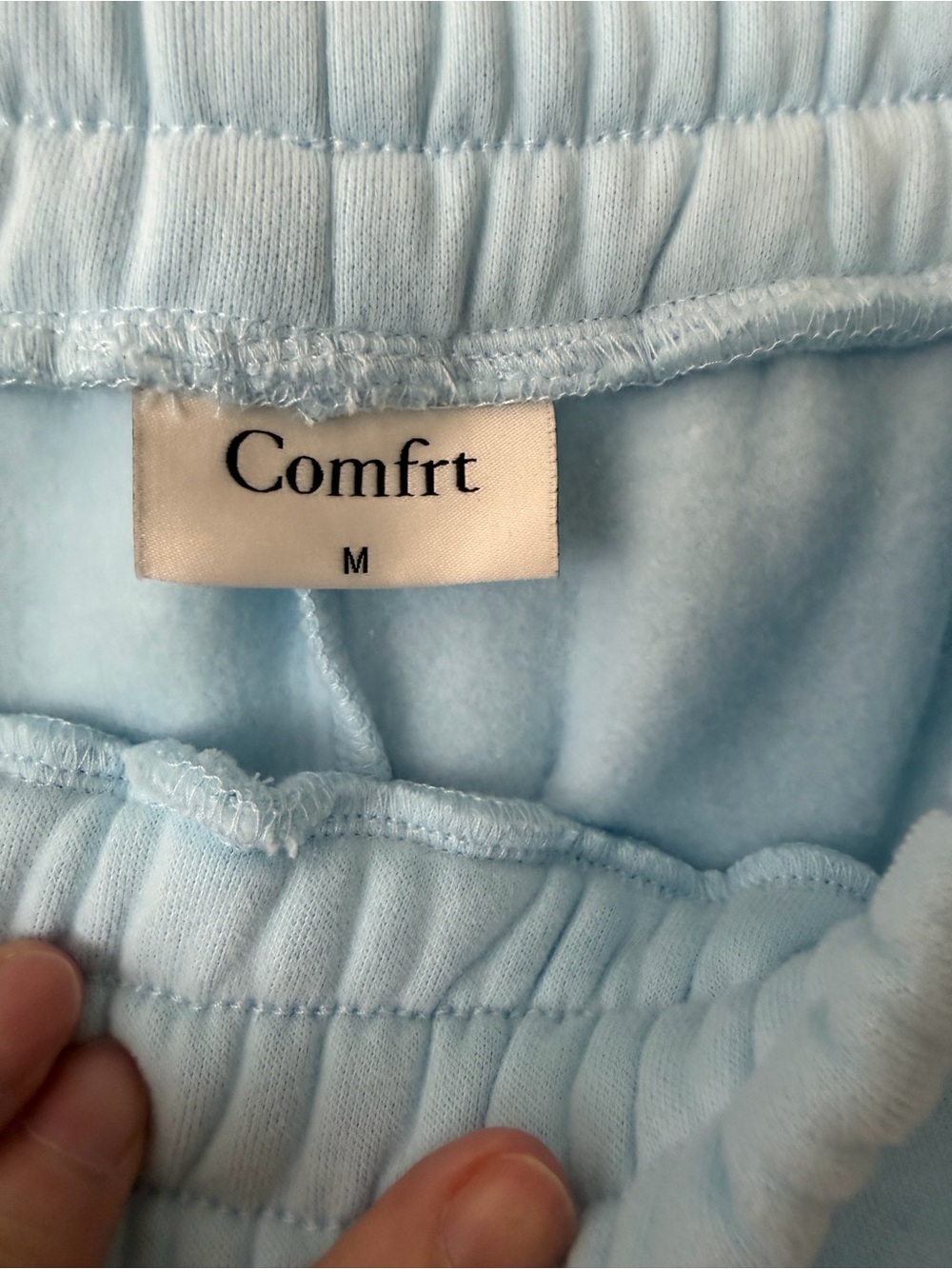 Comfrt Set Pastel Blue Women's Hoodie & Shorts - Picture 4 of 7